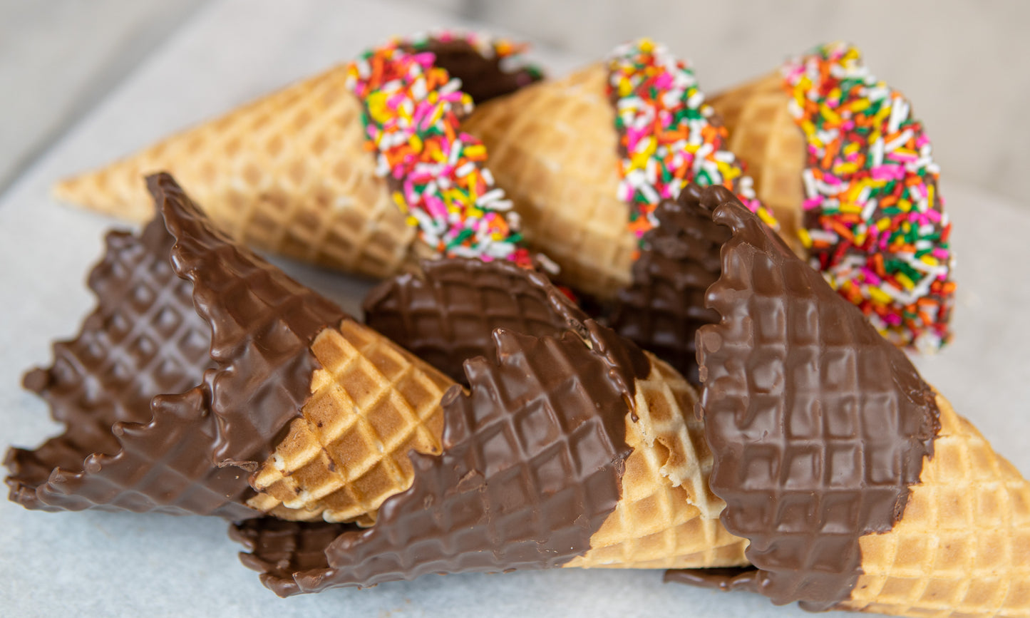 Decorated Home Made Waffle Cones